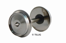 TILLIG 76900 - H0 Radsatz für 2-Leiter-Gleichstrombetrieb 11mm Scheibe